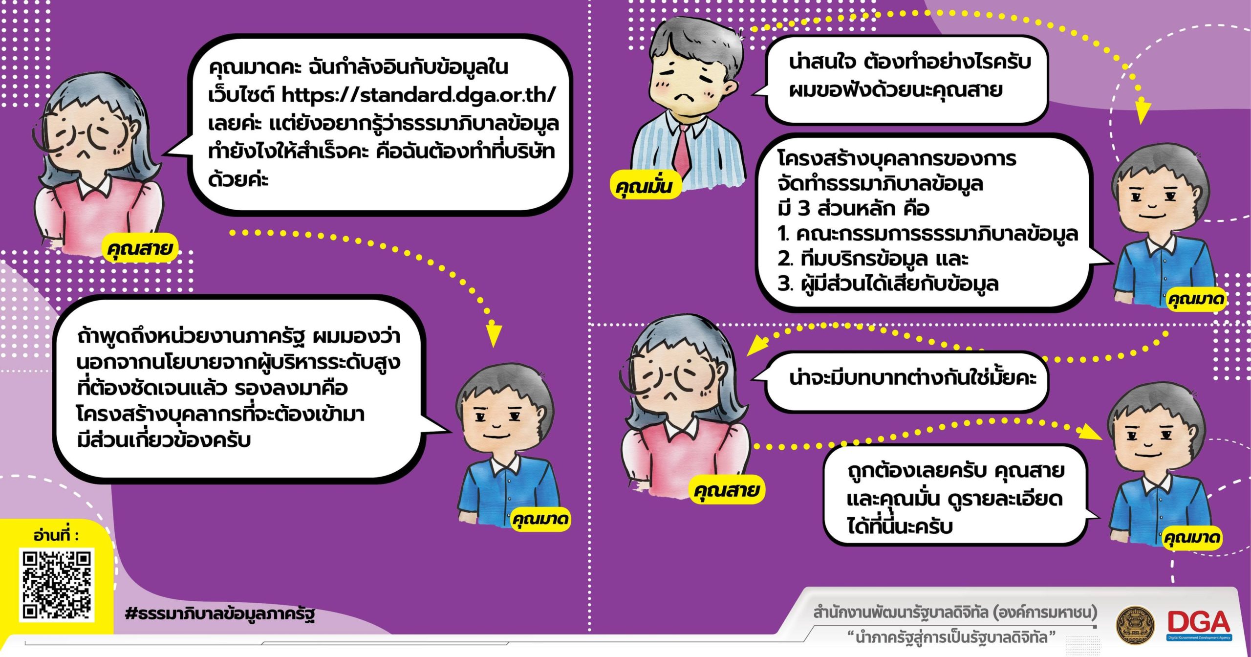 ประชาชนสนทนา เรื่อง บทบาทหน้าที่ผู้มีส่วนได้เสียกับความสำเร็จในการทำธรรมาภิบาลข้อมูลภาครัฐ
