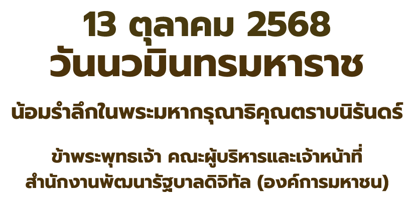 วันนวมินทรมหาราช 13 ตุลาคม 2568 (text)